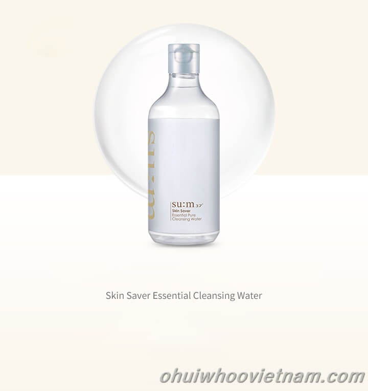 Su:m37 Skin Saver Essential Cleansing Water Nước tẩy trang 3 trong 1.