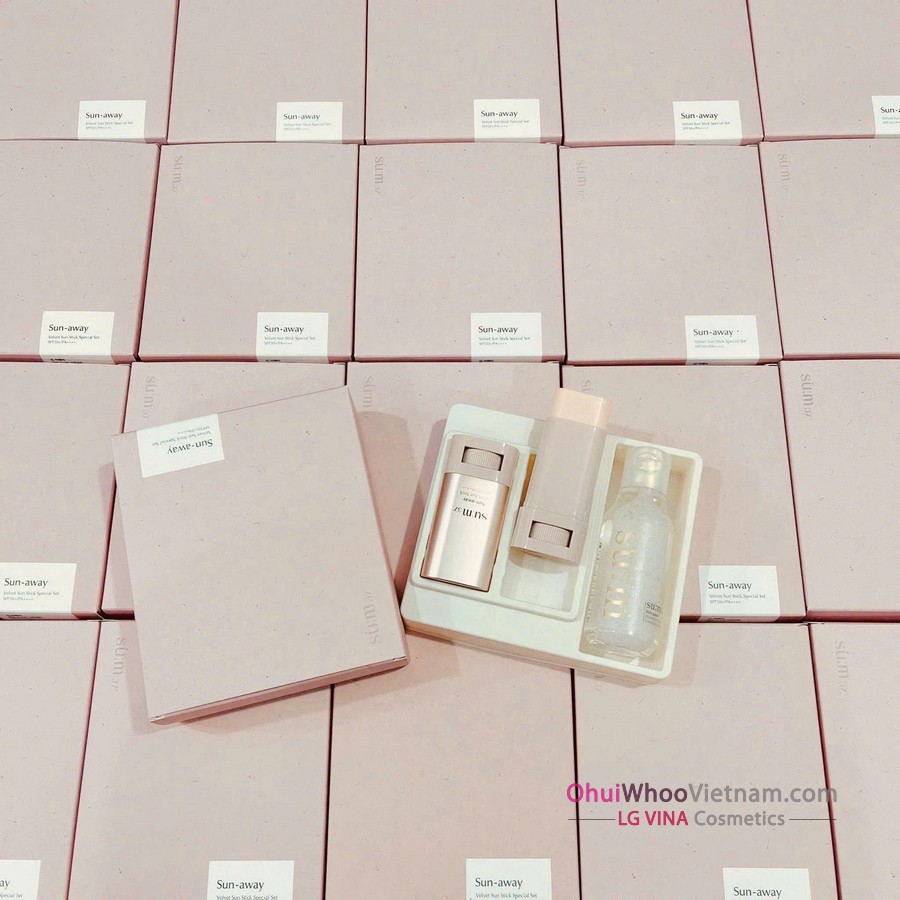 Set Kem chống nắng Su:m 37 dạng thỏi Sun-Away Velvet Sun Stick