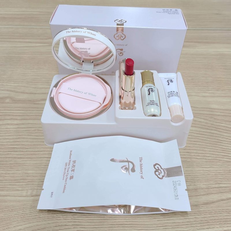 Whoo Gongjinhyang Seol Radiant White Tone Up Sun Cushion Special Set