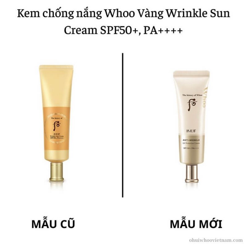 Whoo Wrinkle Sun Cream SPF50+/PA++++ – kem chống nắng chống nhăn
