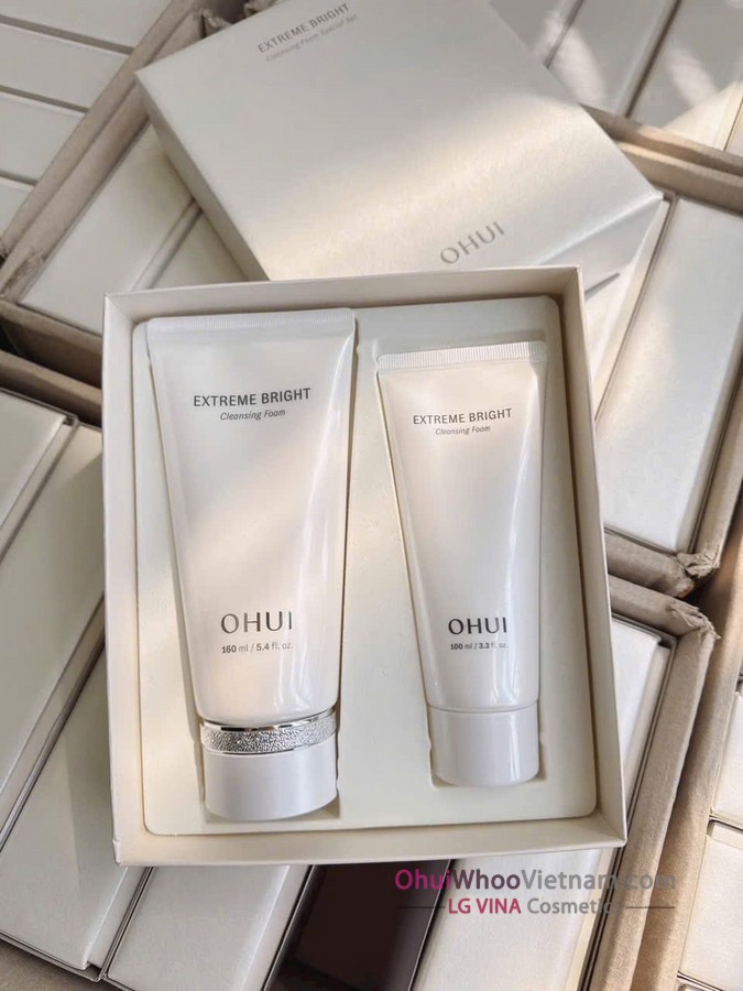 Sữa rửa mặt O HUI Extreme Bright Cleansing Foam Special Set 160ml + 100ml (2pcs)