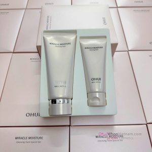 Set sữa rửa mặt Ohui hồng Miracle Moisture Cleansing Foam
