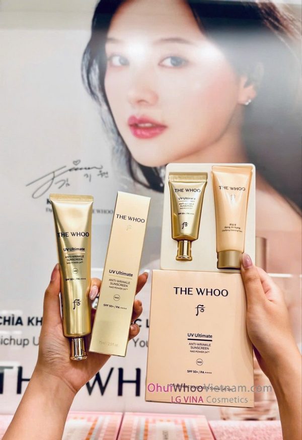 Set Kem chống nắng The Whoo Gongjinhyang UV Ultimate Anti-Wrinkle Sun