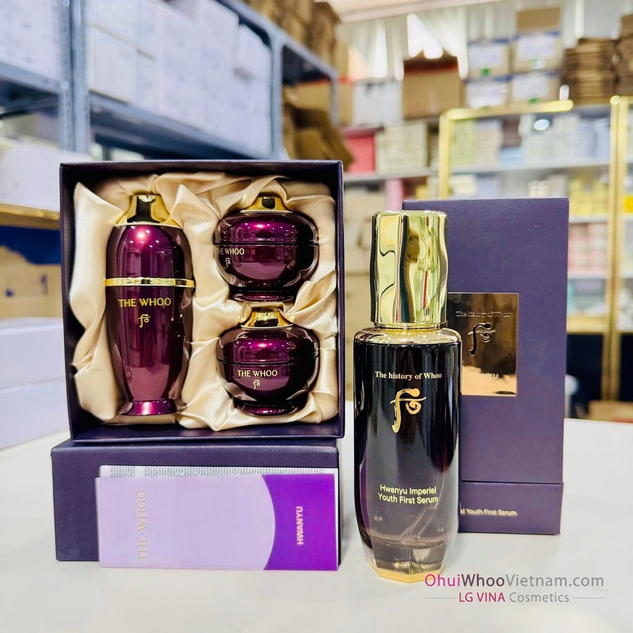 Bộ Tinh chất khởi đầu Whoo Hwanyu Imperial Youth First Serum tặng 3sp mini