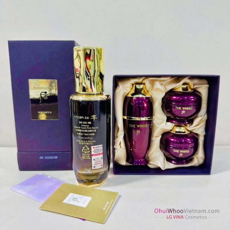 Bộ Tinh chất khởi đầu Whoo Hwanyu Imperial Youth First Serum tặng 3sp mini
