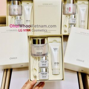Bộ Kem Dưỡng Trắng Da Ohui Extreme White Niacinamide 10% TX Melatoning Special Set