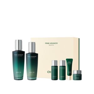 SET OHUI PRIME ADVANCER Xanh 2Pcs: Bí Quyết Căng Bóng, Ngăn Ngừa Lão Hóa
