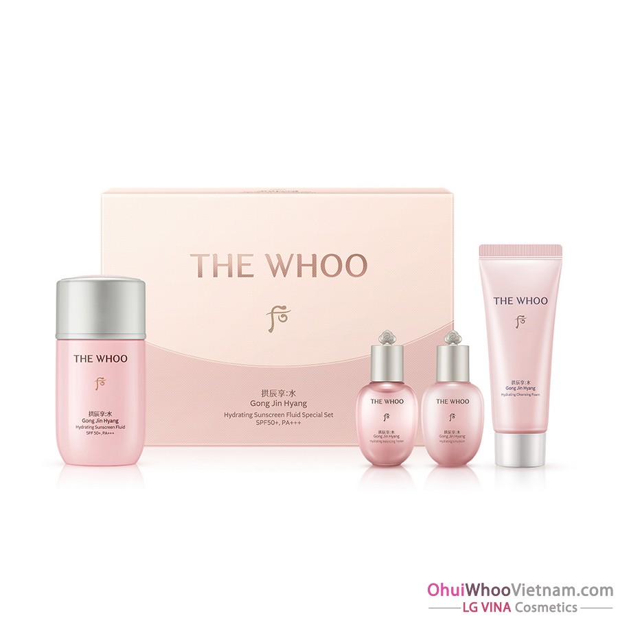 Bộ Kem Chống Nắng Whoo Gongjinhyang Soo Vital Hydrating Suncreen Fluid Special Set