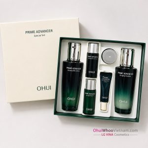 SET OHUI PRIME ADVANCER Xanh 2Pcs: Bí Quyết Căng Bóng, Ngăn Ngừa Lão Hóa