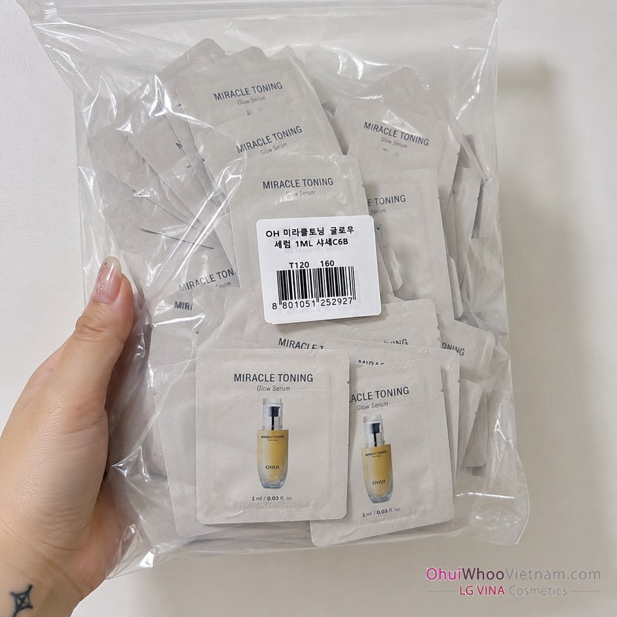 Sample Tinh Chất Ohui Miracle Toning Glow Serum 1ml: Cho Da Căng Bóng