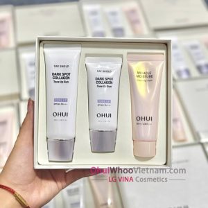 Set Kem Chống Nắng OHUI Day Shield Dark Spot Collagen: Trắng Da Mờ Nám